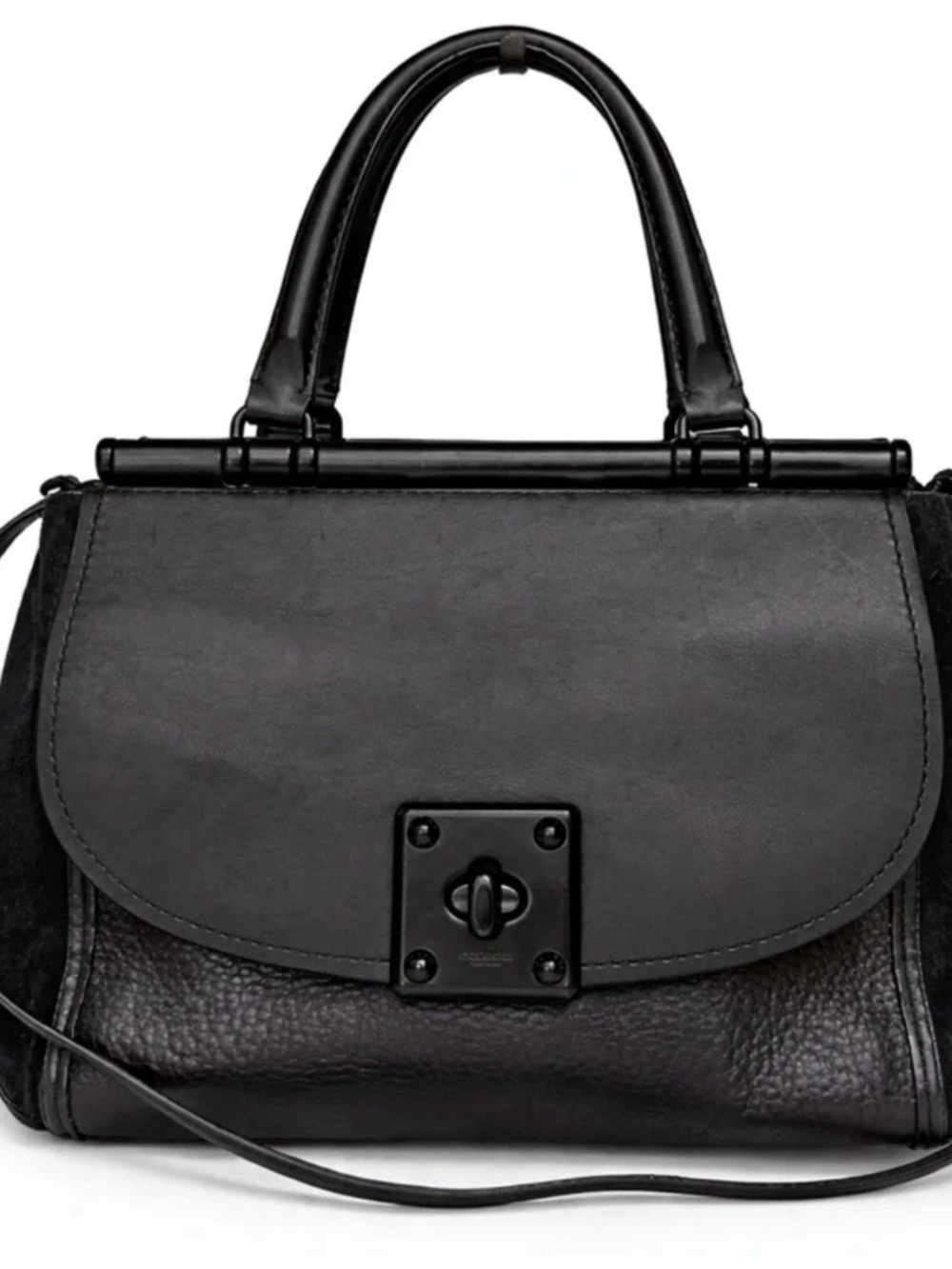 Coach Drifter top-handle bag with suede sides.